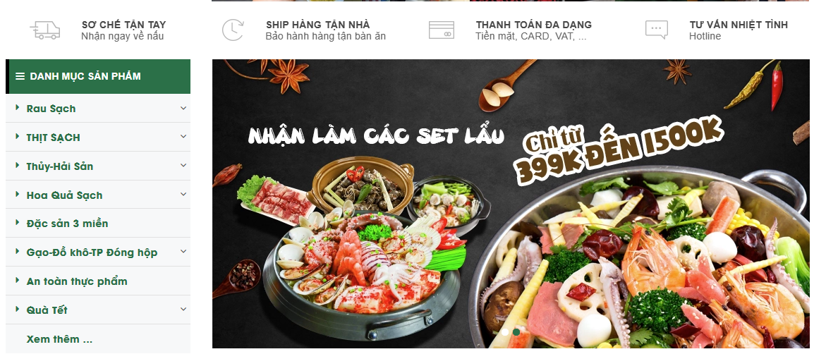 thiết kế website bán thực phẩm sạch chuẩn seo