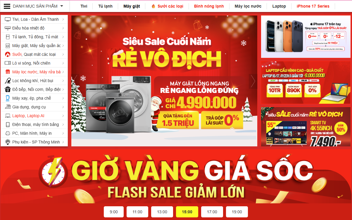 Thiết Kế Website Điện Máy Trọn Gói: Tối Ưu Tính Năng, Nâng Tầm Thương Hiệu 2 Web bán hàng